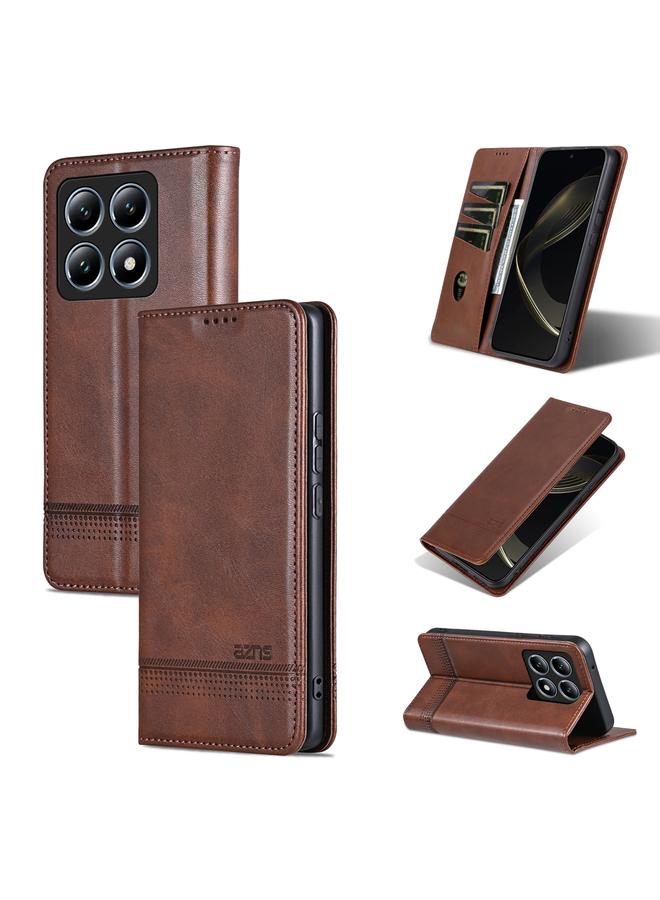 Case For Xiaomi 14T Magnetic Calf Texture Flip Leather Phone Case