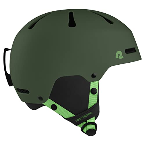 Retrospec Comstock Youth Ski  Snowboard Helmet for Kids  Durable ABS Shell Protective EPS Foam  Cooling Vents  Adjustable Fit for Boys  Girls  Matte Forest 5255cm Small - Image 1