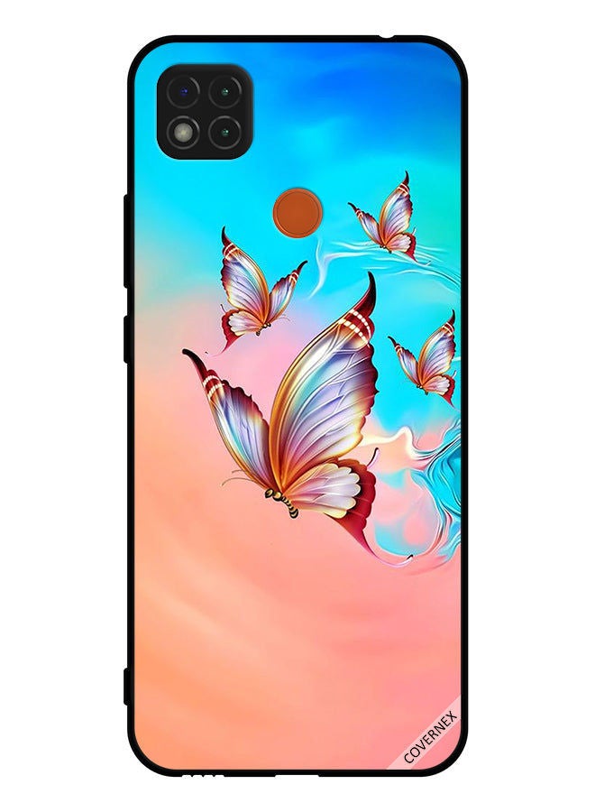 Covernex Protective Case Cover For Xiaomi Redmi 10A Butterflies Flying Over Paint - Image 1