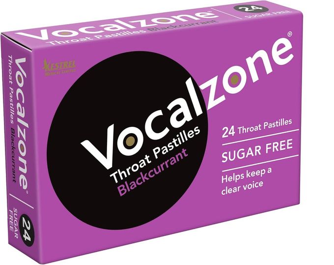 Throat Pastilles Blackcurrant Sugar Free 24 for Sore Throats and Hoarseness When Overusing Your Voice Produced and Sold in The United Kingdom Since 1912 - Image 1