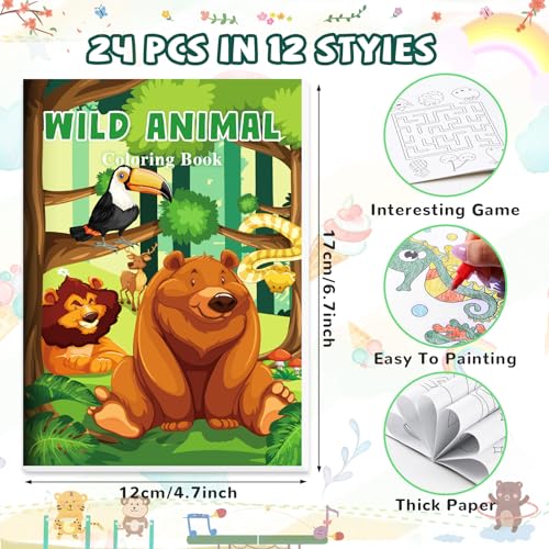 BenLouis Coloring Books Party Favors Bulk Mini Coloring Books for Kids Ages 4812 Small Activity Books For Birthday Party Gifts Goodie Bags Stuffers Classroom Travel Activity24pcs Assorted - Image 5
