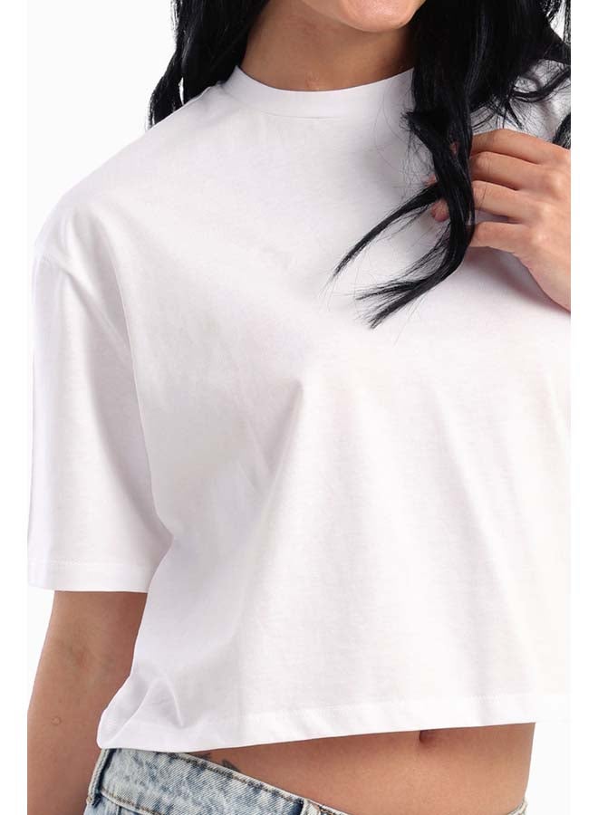 Carina Plain Crop T-Shirt - Image 4