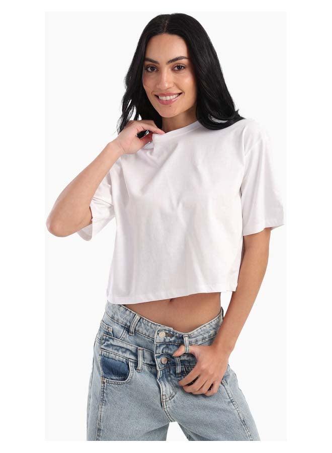 Carina Plain Crop T-Shirt - Image 1