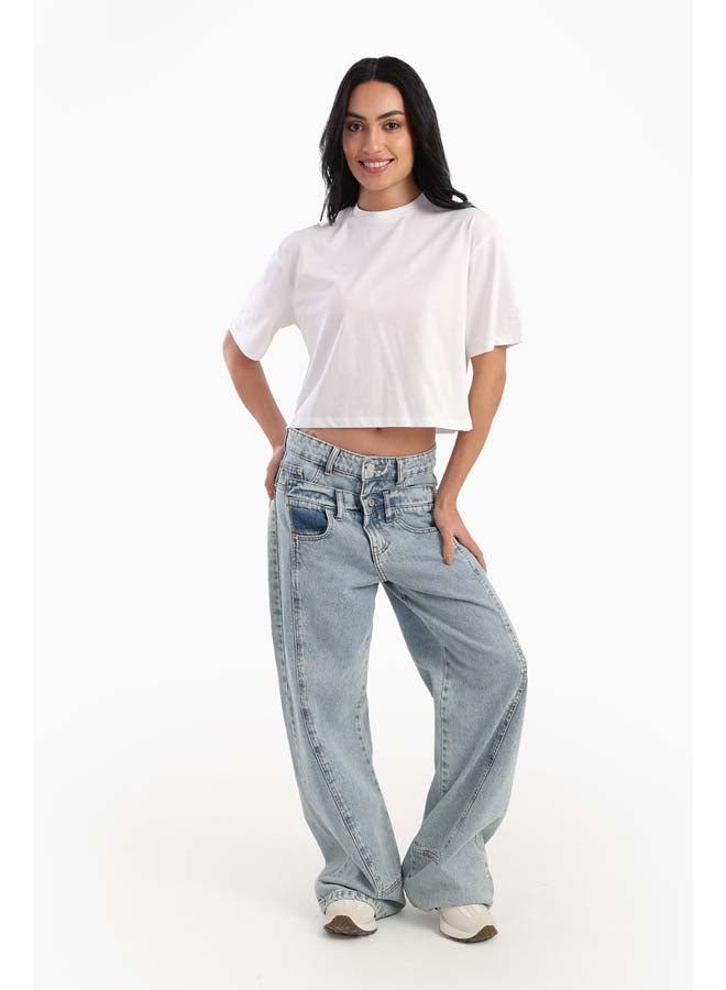 Carina Plain Crop T-Shirt - Image 5