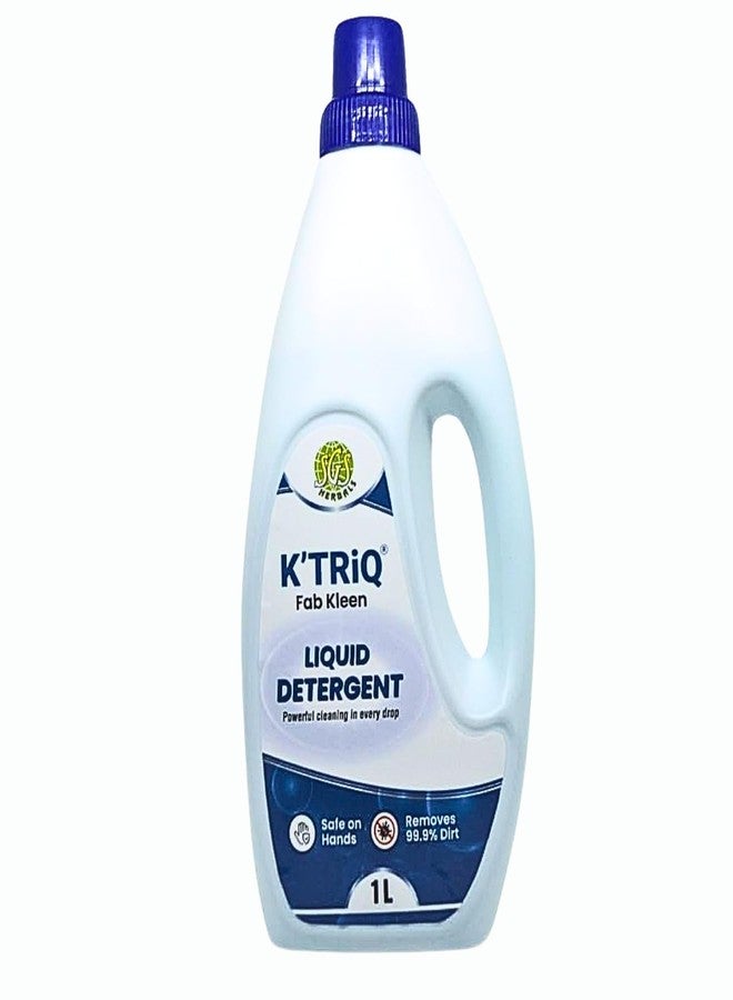K'TRiQ Matic Liquid Detergent Fab Kleen 1kg bottle | For Top load Washing Powerful Cleaning | No Soda Formula | with Added Fabric Conditioner Safe on Hands, Removes 99.9% Tough Stain Removal - Image 1