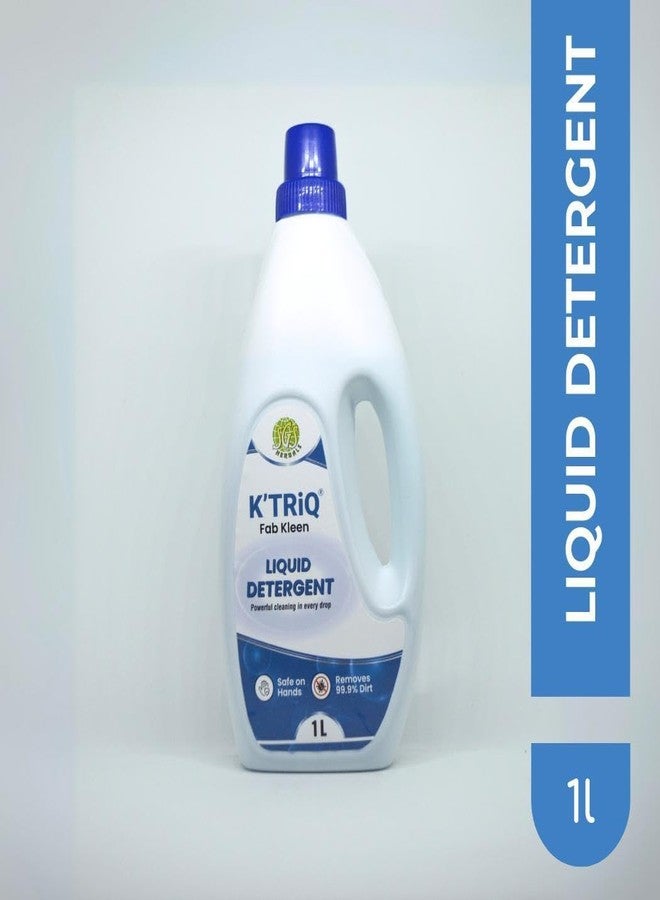 K'TRiQ Matic Liquid Detergent Fab Kleen 1kg bottle | For Top load Washing Powerful Cleaning | No Soda Formula | with Added Fabric Conditioner Safe on Hands, Removes 99.9% Tough Stain Removal - Image 2