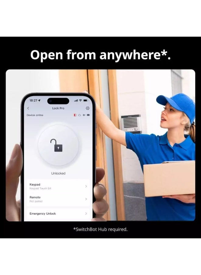 SwitchBot Lock Pro Smart Door Lock | 9 Unlock Methods | Auto-Lock & Smart Home Integration - Image 5