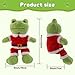 Furvana Green Frog Plush9 Soft Frog Stuffed Animal Plush Toy Kawaii Plush Doll Cute Plushie with Cloths Toy Gift for Kids Children Birthday - Image 4