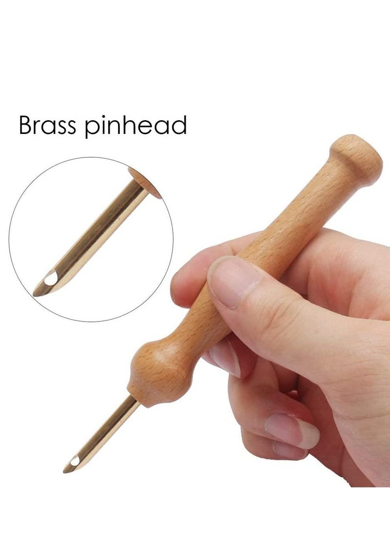 Excefore Punch Needle Wooden Embroidery Pen Punch for DIY Craft Stitching Applique Embellishment 2 Pack  - Image 3