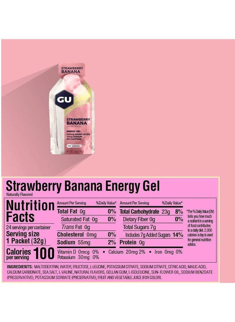 GU - GU Energy Gel Strawberry Banana 32g - Image 1