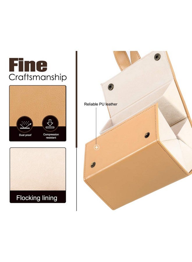 موكو منظم نظارات شمسية من موكو مزود بخمس فتحات، حافظة نظارات سفر محمولة لتخزين النظارات الشمسية، حقيبة قابلة للطي لحمل النظارات، حاويات عرض النظارات للنساء والرجال، لون البشرة، رمادي - Image 3