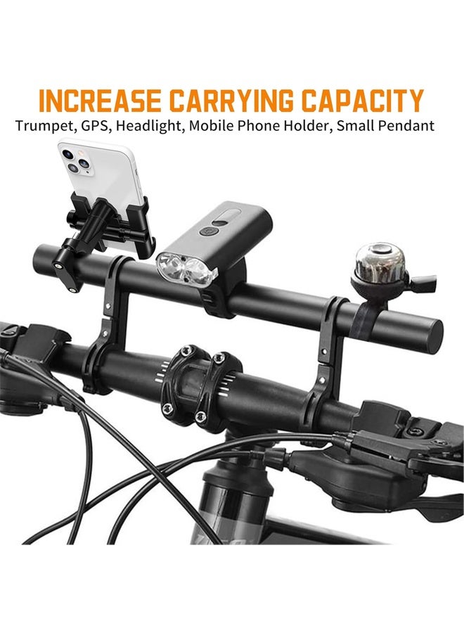 DUNISO Bicycle Handlebar Extender with 2 Brackets Clamp and 1 Hexagonal Wrench, Universal Aluminium Handlebar Extension 1"-1.25" for Light Lamp, Speedometer, GPS, Phone Holder, Action Camera，30 cm  - Image 2