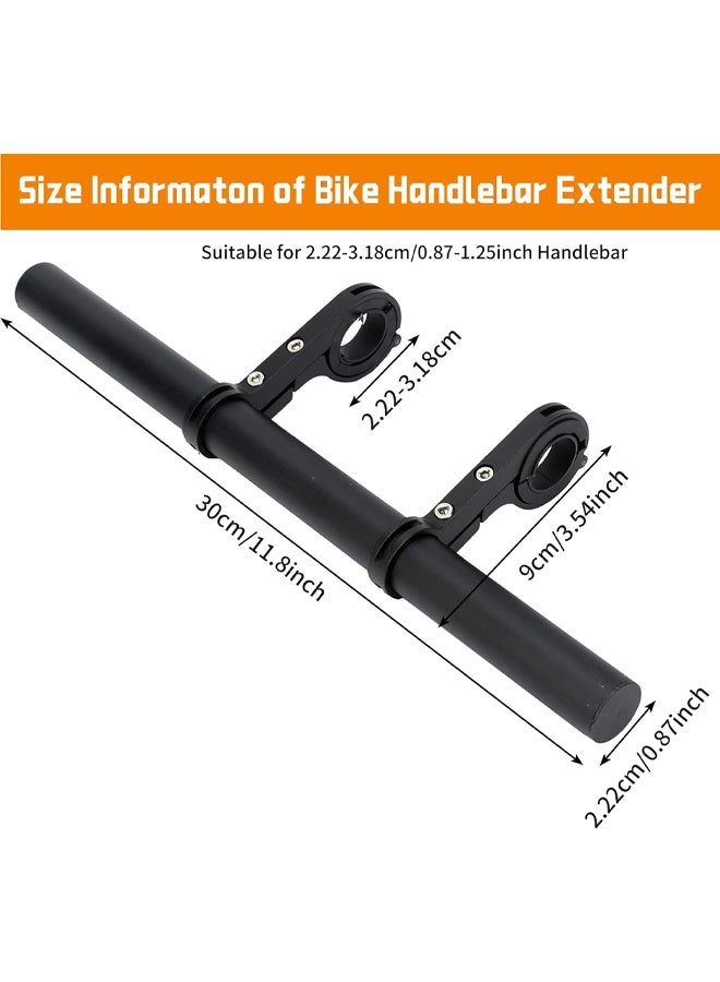 DUNISO Bicycle Handlebar Extender with 2 Brackets Clamp and 1 Hexagonal Wrench, Universal Aluminium Handlebar Extension 1"-1.25" for Light Lamp, Speedometer, GPS, Phone Holder, Action Camera，30 cm  - Image 5