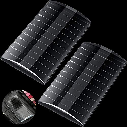 Maitys 2 Pcs Eyelash Crystal Pallet Eyelash Extension Tray Lash Holder Bigger Size Glass Pallet False Lash Tray Strip Adhesive Glue Holder 413 x 236 x 047 Inch - Image 1