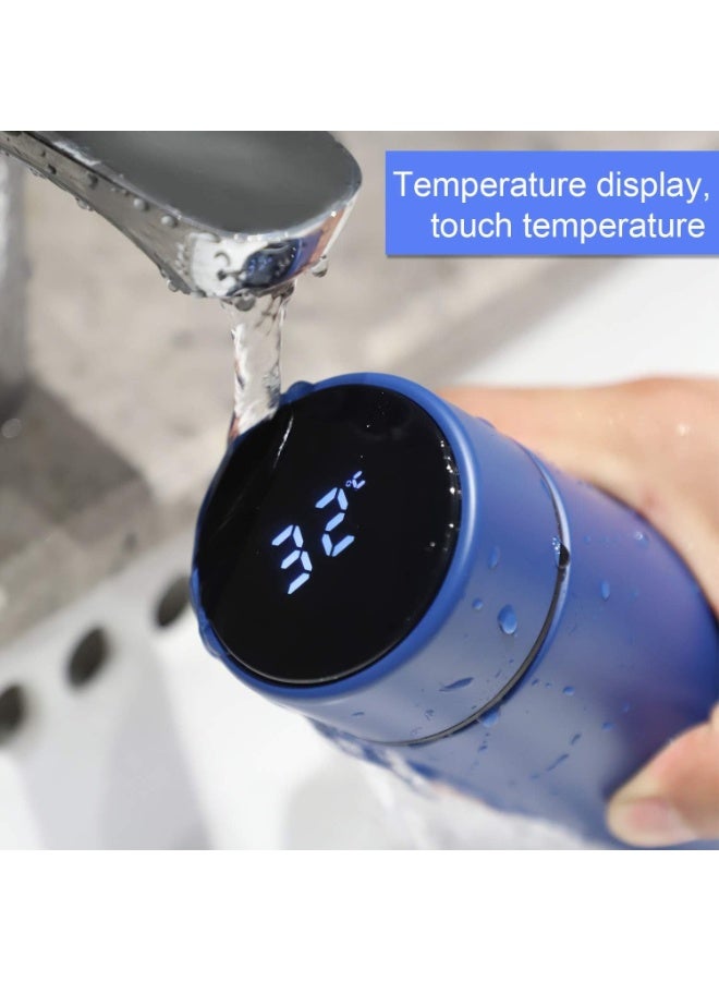 Smart Cup Temperature Display Vacuum Insulated Water Bottle 17oz,Thermo Flask Made of Premium Stainless Steel Coffee Cup, Smart Cup, Novelty Gift Mug, FDA Safty (blue) Christmas Gifts - Image 5
