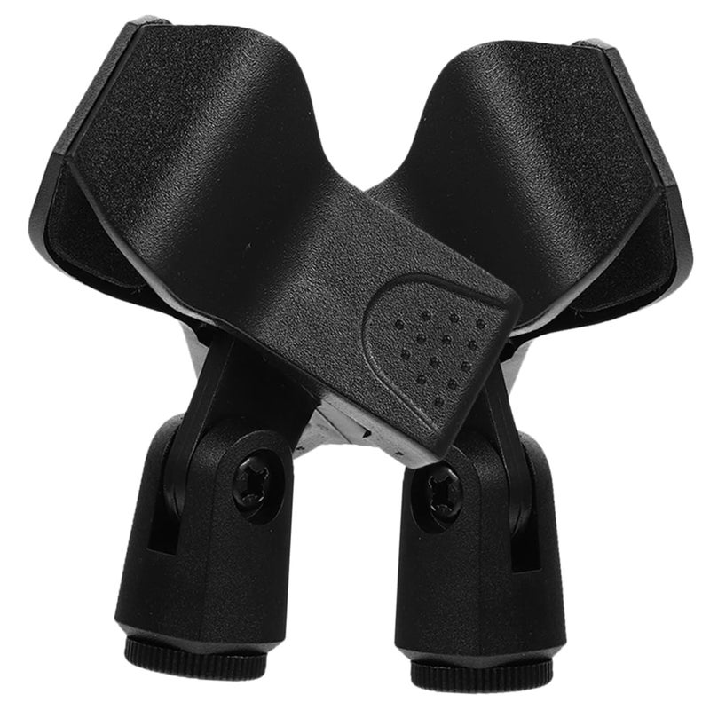 Universal Microphone Clips 2 Pack Sturdy Plastic Mic Holder For Recording Gaming Studio - Image 2