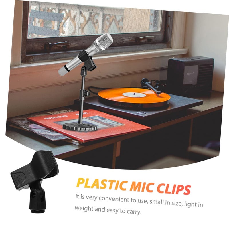 Universal Microphone Clips 2 Pack Sturdy Plastic Mic Holder For Recording Gaming Studio - Image 5