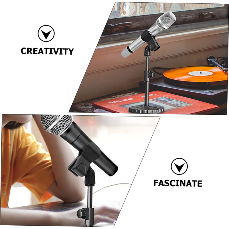 Universal Microphone Clips 2 Pack Sturdy Plastic Mic Holder For Recording Gaming Studio - Image 4
