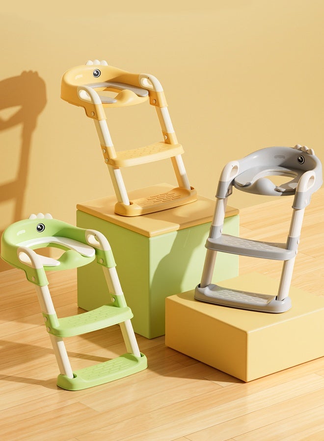 Berma Baby مقعد تدريب على استخدام المرحاض، مقعد تدريب على استخدام المرحاض للأطفال مع مسند متدرج، كرسي تدريب على استخدام المرحاض قابل للطي والحمل مع مقبض واقٍ للسلم قابل لضبط الارتفاع ووسادة ناعمة للأطفال الصغار والأولاد والبنات - Image 5