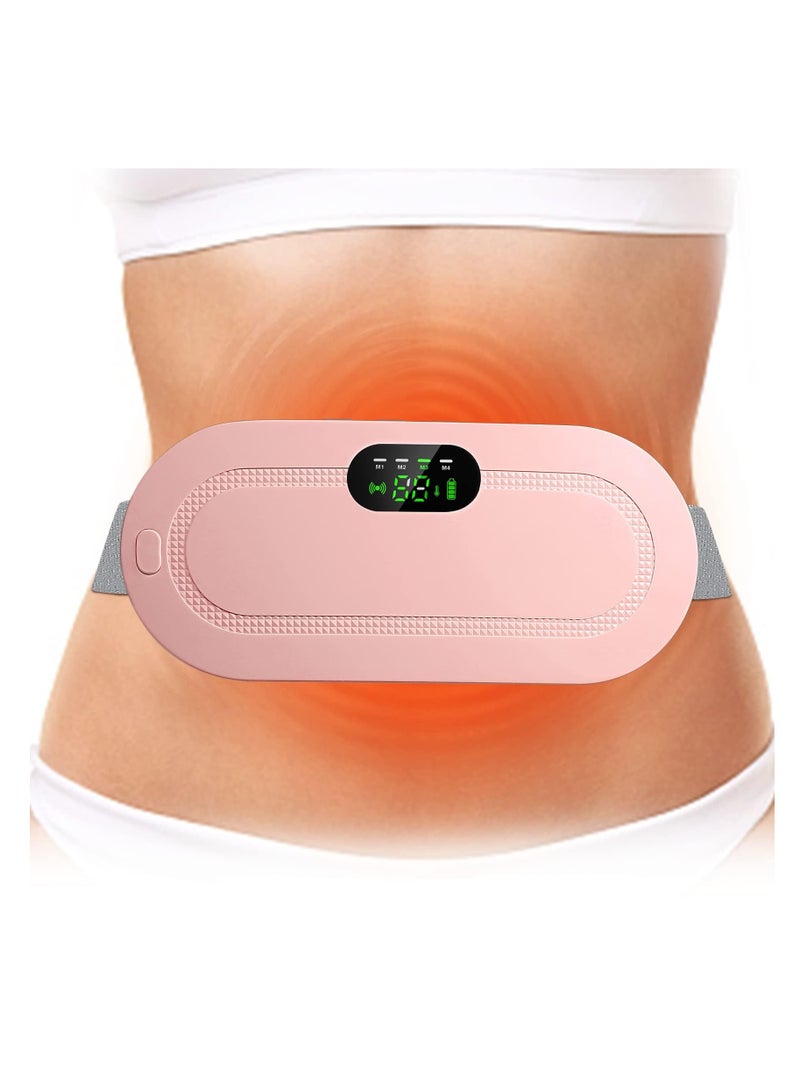 MIXDE Heating Pads for Cramps Portable Cordless Heating Pad for Women Girls Fast Heating Belt for Back Pain Relief Waist Abdomen 3 Heat Levels and 4 Massage Modes  - Image 1