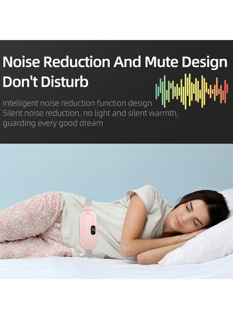 MIXDE Heating Pads for Cramps Portable Cordless Heating Pad for Women Girls Fast Heating Belt for Back Pain Relief Waist Abdomen 3 Heat Levels and 4 Massage Modes  - Image 4
