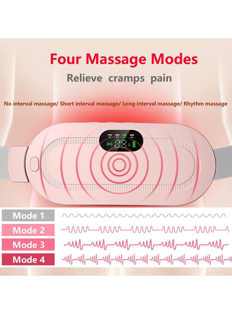 MIXDE Heating Pads for Cramps Portable Cordless Heating Pad for Women Girls Fast Heating Belt for Back Pain Relief Waist Abdomen 3 Heat Levels and 4 Massage Modes  - Image 5