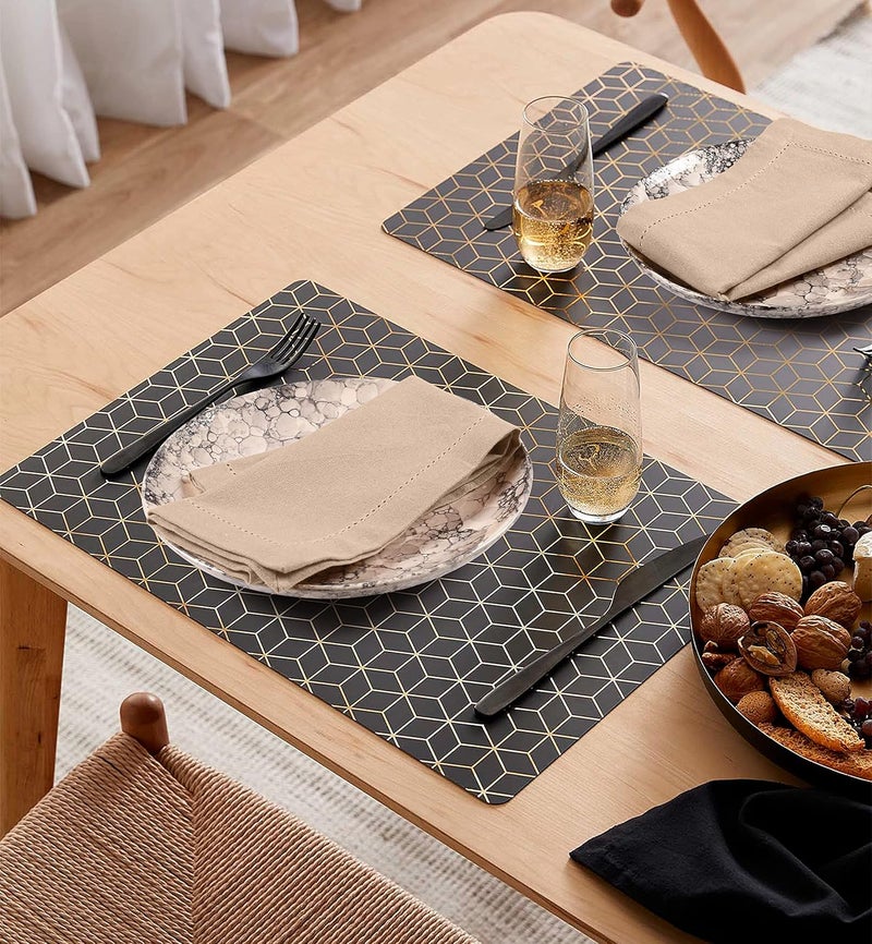 Palisa Cloth Dinner Napkins with Hemstitched Detailing Mitered Corners Set of 4 18x18 Inches Beige Cotton Reusable Dinner Napkins Perfect for Weddings Everyday Use - Image 4