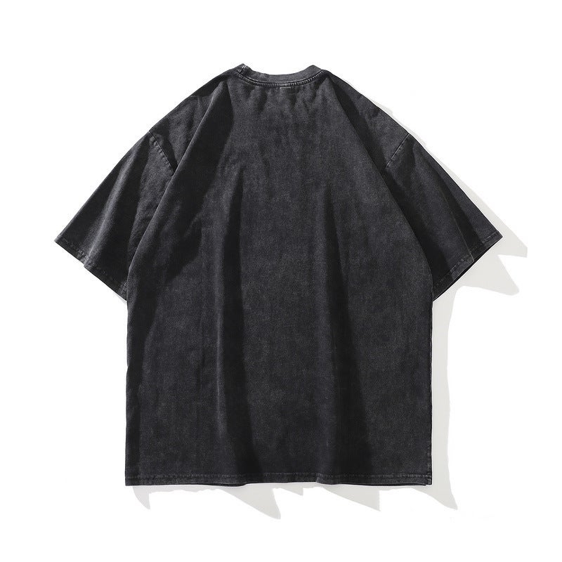 Tkpa Cotton Men'S T-Shirt Fashion Printed Washed 230G Cotton Loose Short Sleeve T-Shirt Men'S Fashion Brand - Image 5