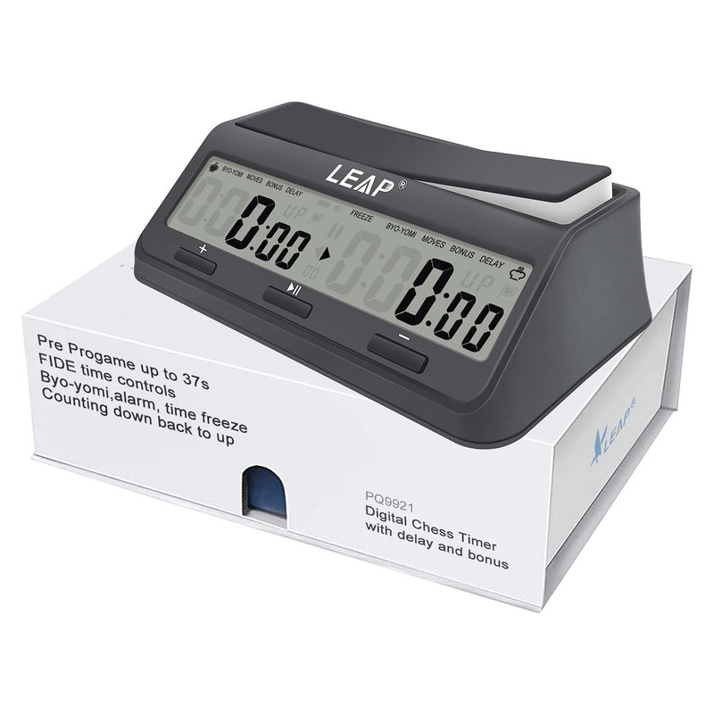 LEAP Chess Clock 9921 Updated Programme Byoyomi Delay Bonus with Large Screen - Image 2
