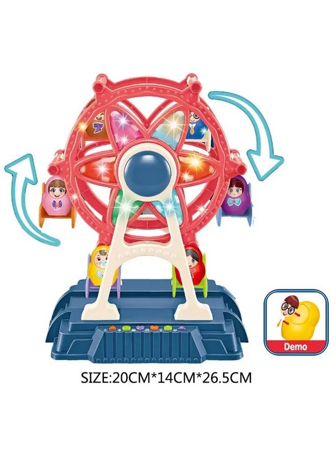 KITIKITTZ Plastic Musical Giant Wheel | Ferris Wheel Toy | Cheerful Music Colorful Lights Ferris Wheel Model for Children Gift (Sky Wheel) - Image 4
