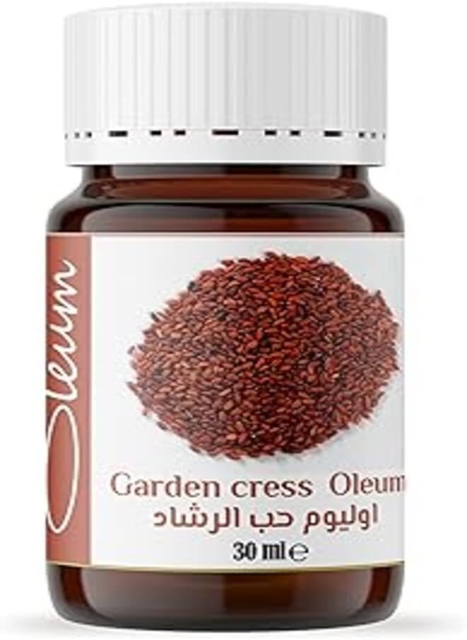 Oleum - Oleum Garden Cress Oil 30 ml - Stone-Milled and Nutrient-Rich Oil for Hair, Skin, and Overall Well-being - Image 1