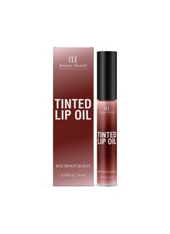 Botanic Hearth Tinted Lip Oil Moisturizing Lip Gloss Oil For Dry Lips Deep Red Gloss Lightweight & Non Greasy 0.3Fl Oz  - Image 1
