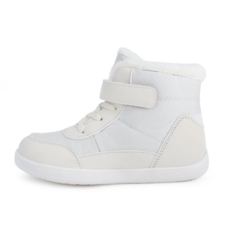 2024 Winter New Children'S High-Top Fleece-Lined Thick Wide-Head Cotton Shoes Outdoor Warm Snow Boots - Image 3