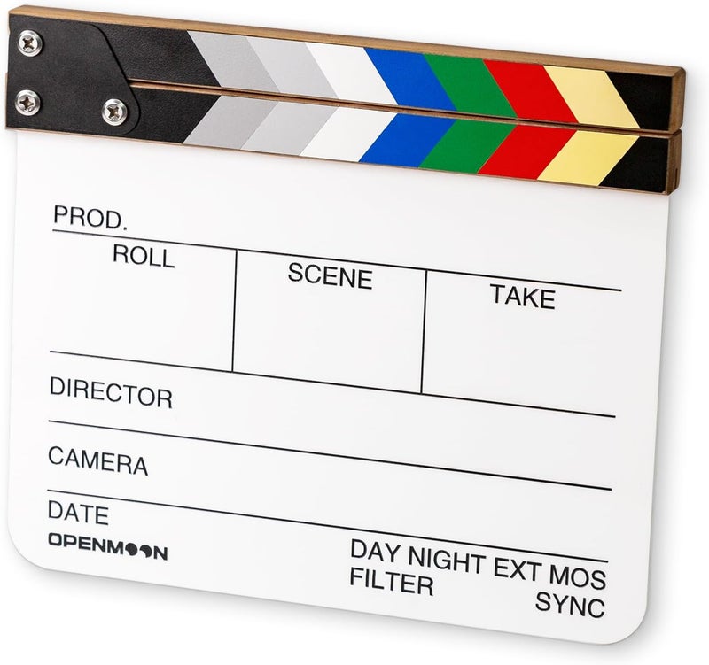 OPENMOON Director Film Clapperboard Cut Action Scene Clapper Board Slate (Large) - Image 1