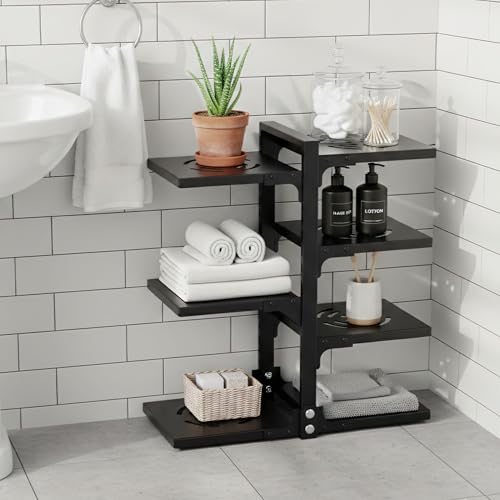 Home Essentials HomeEssentials Kitchen Counter Pan Rack Multipurpose Organizer - 7 Tier Adjustable Pot Holder/Shelf Drawer Stand for Crockery/Pull Out Cabinet Organizer, Utensil Holder (7 TIER) - Image 3