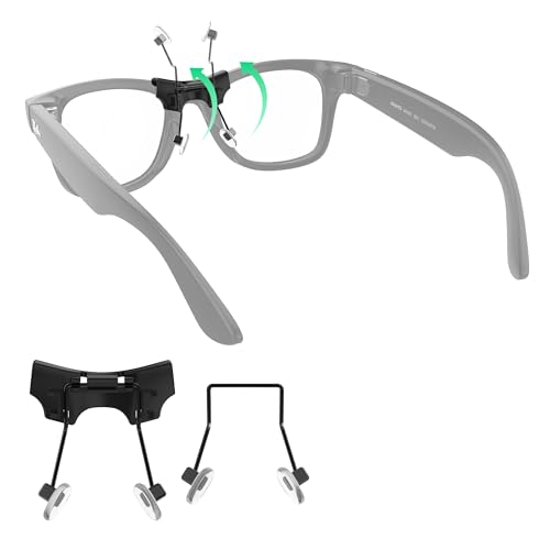 HIBLOKS Eyeglass Nose Pads Compatible with Ray-Ban Meta Wayfarer & Gen 2 (RW4008/RW4012 Large 53-22), Rechargeable Anti-slip Clip-on Glasses Nose Holder for Meta Gen 2 Smart Glasses Accessories - Image 1