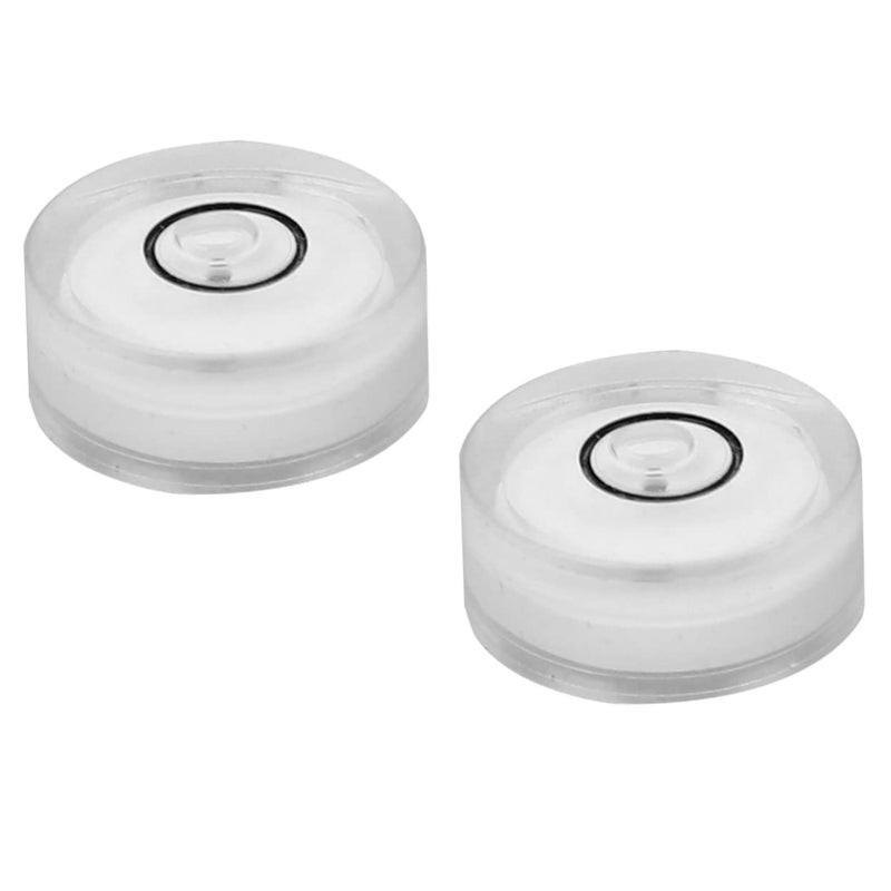 White 16pcs Bubble Level Set 1 2cm Diameter Circular Spirit Level for Precision Surface Measurement - Image 2