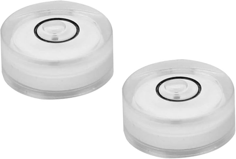White 16pcs Bubble Level Set 1 2cm Diameter Circular Spirit Level for Precision Surface Measurement - Image 1