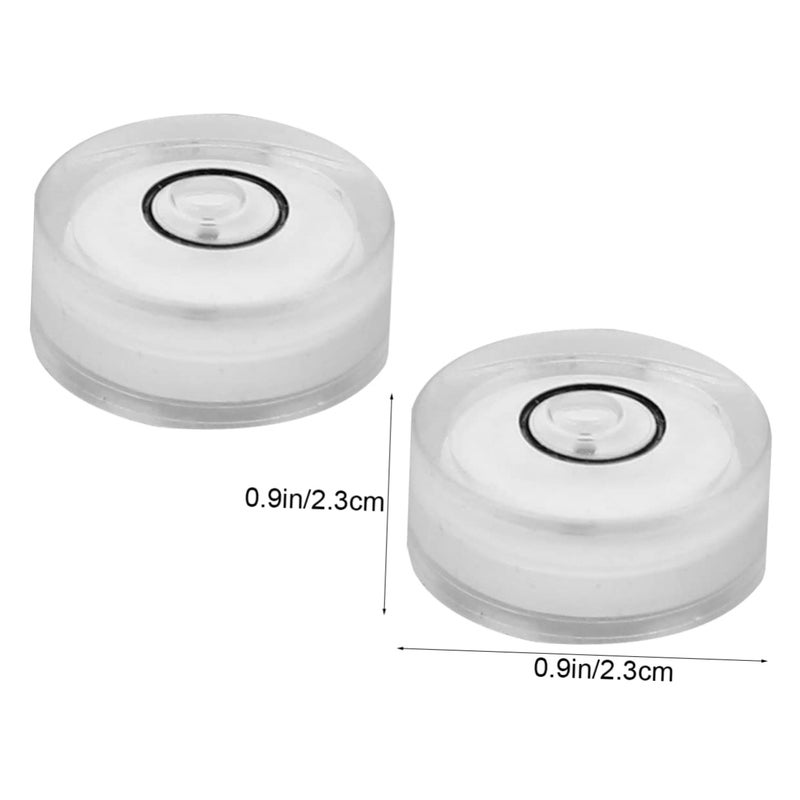White 16pcs Bubble Level Set 1 2cm Diameter Circular Spirit Level for Precision Surface Measurement - Image 3