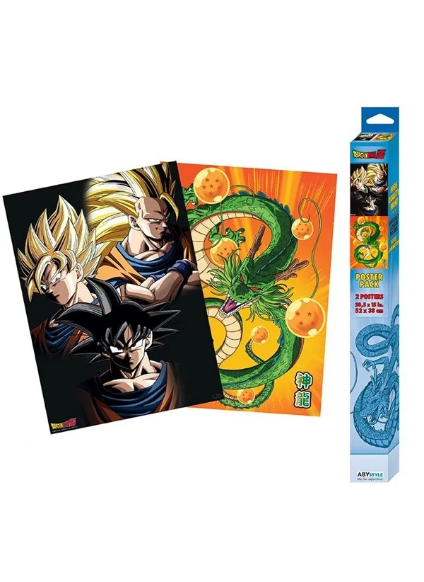 أبيستايل Abystyle Dragon Ball Chibi and Goku & Shenron 2 pcs (52x38cm) Posters