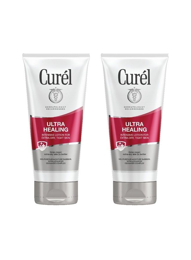 Curel Curél Ultra Healing Body Lotion, Moisturizer for Extra Dry Skin, Body and Hand Lotion with Advanced Ceramide Complex and Hydrating Agents, 6 Ounce (Pack of 2) - Image 1