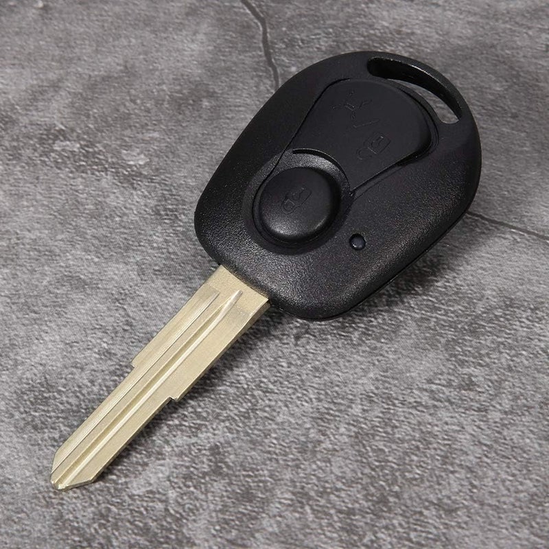HEEPDD Black 2 Button Remote Key Case, Compact Design for SsangYong Actyon Kyron Rexton, Convenient Storage Black 2 Button Remote Key Case, ABS Material, Nan Automotive Electronics - Image 2
