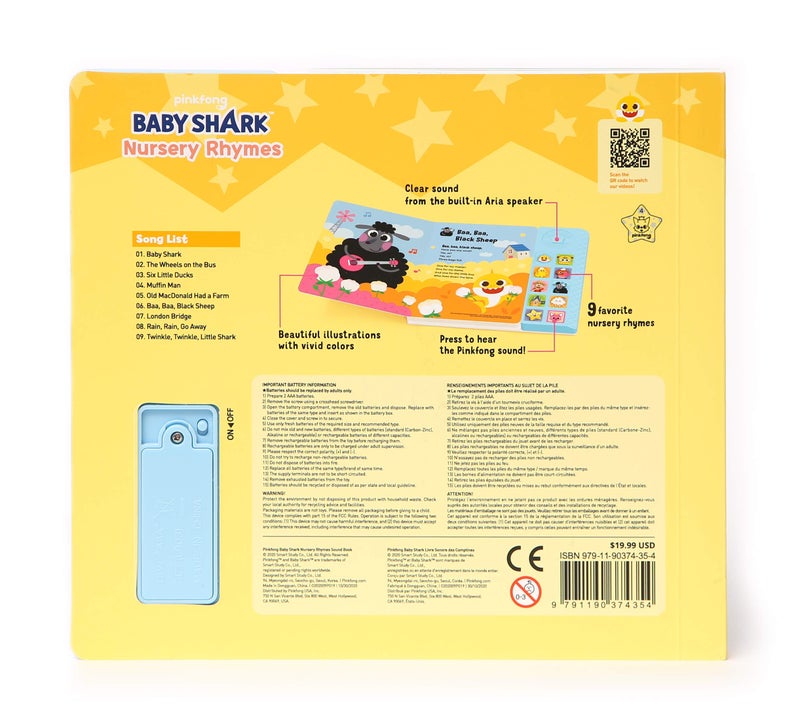 Pinkfong Baby Shark Nursery Rhymes 10 Button Sound Book| Learning & Education Toys | Interactive Baby Books for Toddlers 1-3 | Gifts for Boys & Girls - Image 3