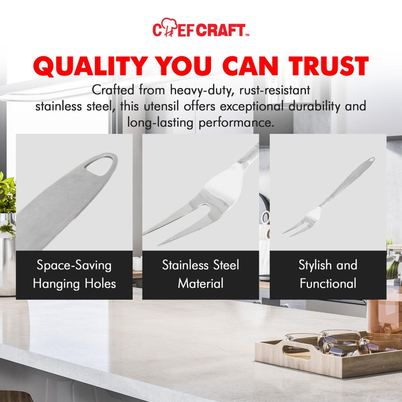 Chef Craft Select Meat Serving Fork, 13 inch, Stainless Steel - Image 4