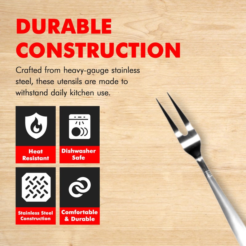 Chef Craft Select Meat Serving Fork, 13 inch, Stainless Steel - Image 2