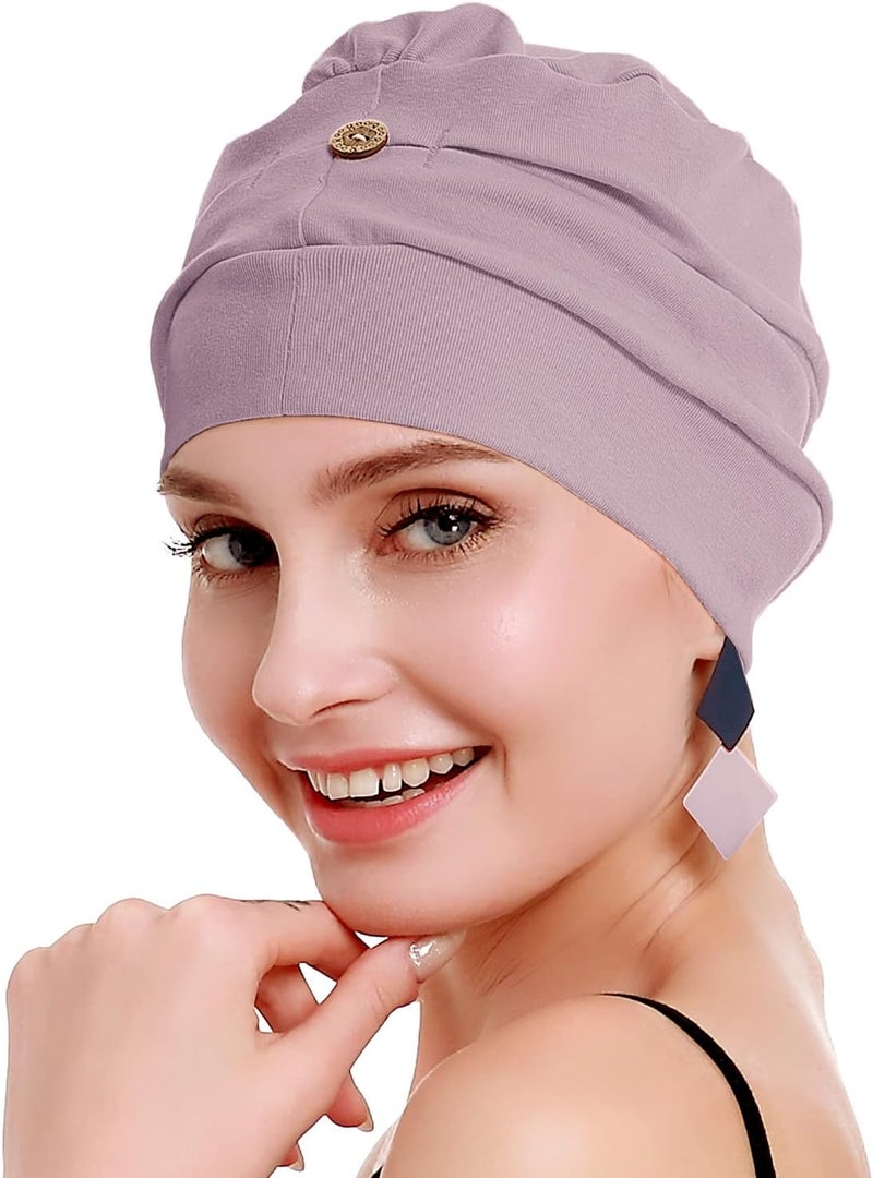 osvyo Cotton Chemo Turbans for Women Cancer Hairloss hat - Cotton Lightweight Headwear Sealed Packaging - Image 1