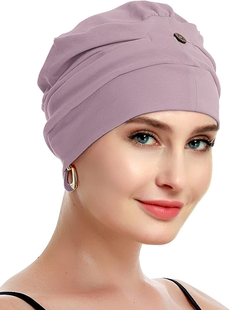 osvyo Cotton Chemo Turbans for Women Cancer Hairloss hat - Cotton Lightweight Headwear Sealed Packaging - Image 5