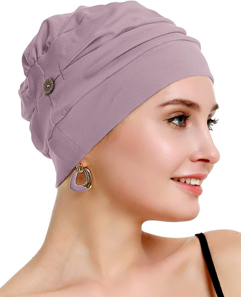 osvyo Cotton Chemo Turbans for Women Cancer Hairloss hat - Cotton Lightweight Headwear Sealed Packaging - Image 3