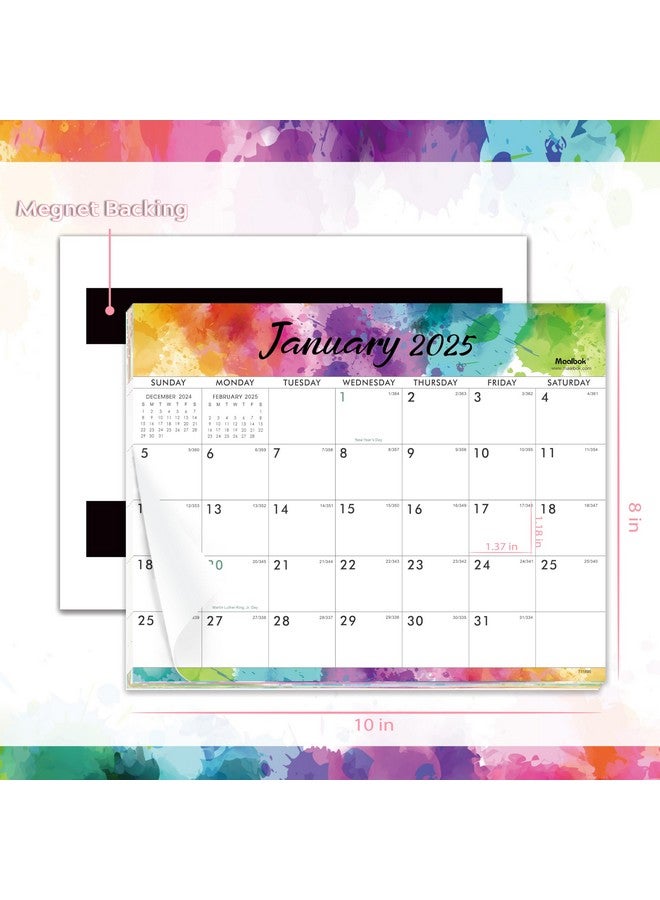 MaaIbok 2025 Magnetic Calendar - Calendar 2025 From January 2025 - December 2025 Magnetic Monthly Calendar, 8" X 10", Tear-Off Pad, Julian Dates - Image 4