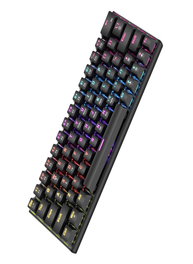BAJEAL Mechanical Keyboard 63-key Gaming Keyboard High-quality Blue Switches Durable and Compact Design Various RGB Backlit 17 Lighting Modes Ergonomic and User-centered for Windows Mac OS Linux and More - Image 3